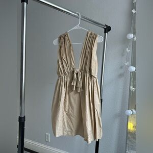 Anthropologie Blue Tassel Sleeveless Poplin Mini dress 🤍